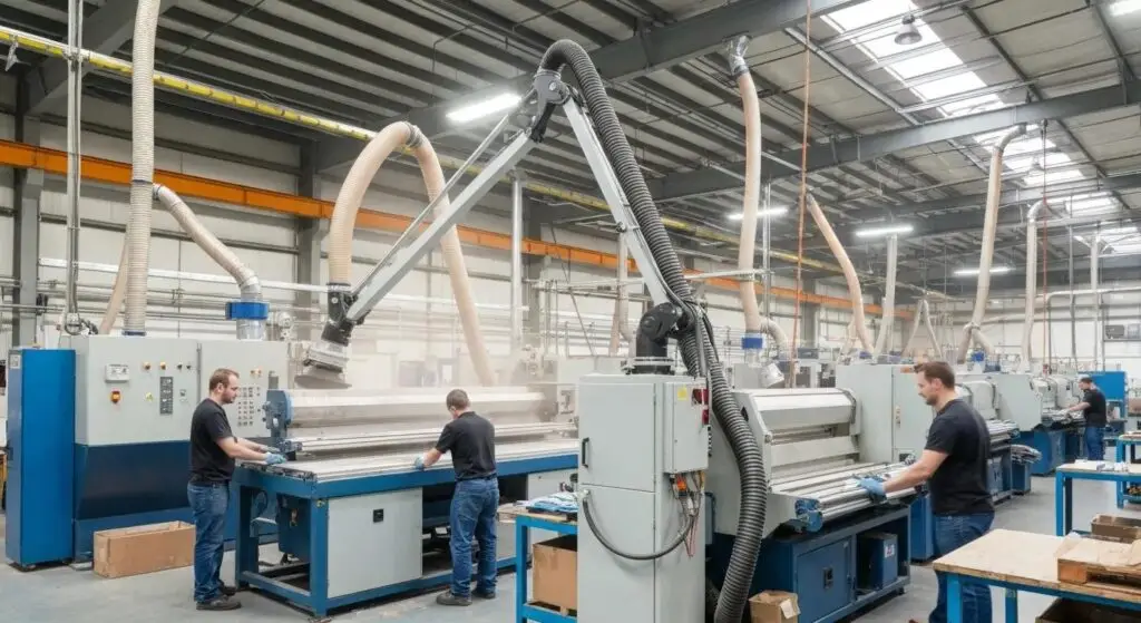 Advanced dustless floor removal technology capturing dust at the source